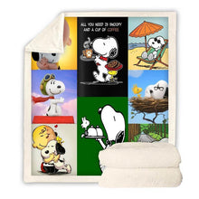 Load image into Gallery viewer, Snoopy Fleece Throw Blanket 