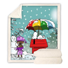 Load image into Gallery viewer, Snoopy Fleece Throw Blanket