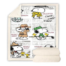 Load image into Gallery viewer, Snoopy Fleece Throw Blanket