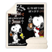 Load image into Gallery viewer, Snoopy Fleece Throw Blanket 