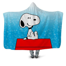 Load image into Gallery viewer, Snoopy Hooded Blanket