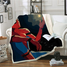 Load image into Gallery viewer, SpiderMan Throw Blanket Spiderman Fleece Blanket for Adult kids