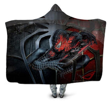Load image into Gallery viewer, Spiderman Hooded Blanket