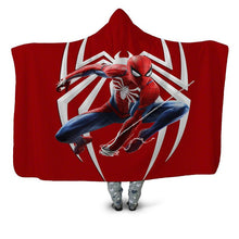 Load image into Gallery viewer, Spiderman Hooded Blanket