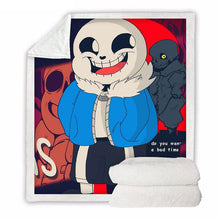 Load image into Gallery viewer, Undertale Sans Throw Blanket