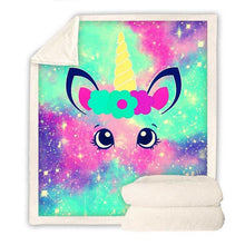 Load image into Gallery viewer, Unicorn Blanket for Adult Kids | Unicorn Fleece Throw Blanket