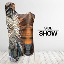 Load image into Gallery viewer, Warrior Wolf Hooded Blanket