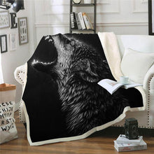 Load image into Gallery viewer, Wolf Throw Blanket