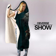 Load image into Gallery viewer, Wolf hooded blanket