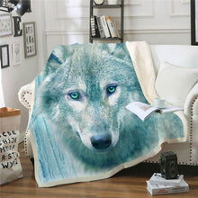 Load image into Gallery viewer, Wolf Throw Blanket
