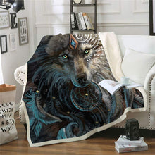 Load image into Gallery viewer, Wolf Throw Blanket
