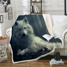 Load image into Gallery viewer, Wolf Throw Blanket