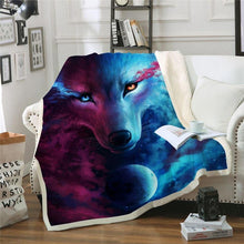 Load image into Gallery viewer, Wolf Throw Blanket