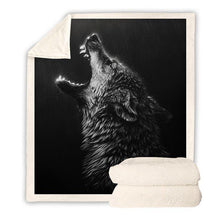 Load image into Gallery viewer, Wolf Throw Blanket