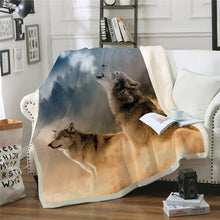 Load image into Gallery viewer, Wolf Throw Blanket