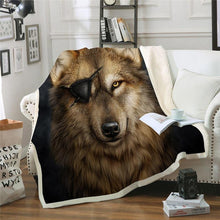 Load image into Gallery viewer, Wolf Throw Blanket