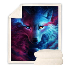 Load image into Gallery viewer, Wolf Throw Blanket