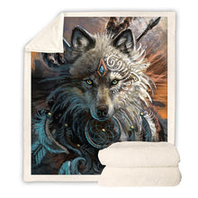 Load image into Gallery viewer, Wolf Throw Blanket