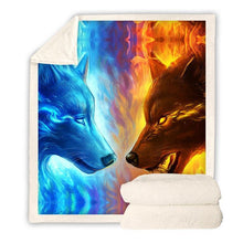 Load image into Gallery viewer, Wolf Throw Blanket
