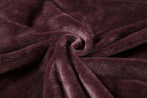 Blue Plush Soft Warm Couple Fleece Robe with Hood for Women & Men