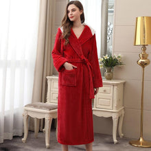 Load image into Gallery viewer, woman fleece robe