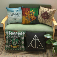 Load image into Gallery viewer, Harry Potter Slytherin Cotton Linen Couch Throw Pillow Case Decorative Pillow Case