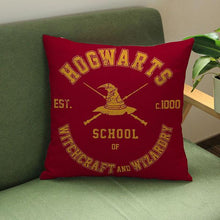 Load image into Gallery viewer, Harry Potter Hogwarts Cotton Linen Couch Throw Pillow Case Harry Potter Decorative Throw Pillow Cover
