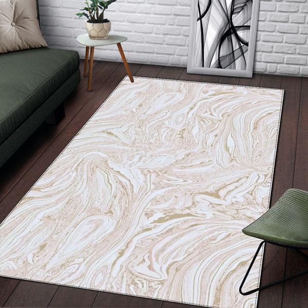 3D Printed Living Room Rug | Marble Pattern Aera Rug for Living Room
