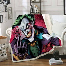 Load image into Gallery viewer, New Skull Throw Blanket for Adult Kids Joker Poker Fleece Blanket