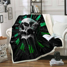 Load image into Gallery viewer, Skull Throw Blanket