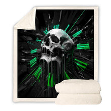 Load image into Gallery viewer, Skull Throw Blanket