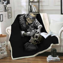 Load image into Gallery viewer, skull throw blanket